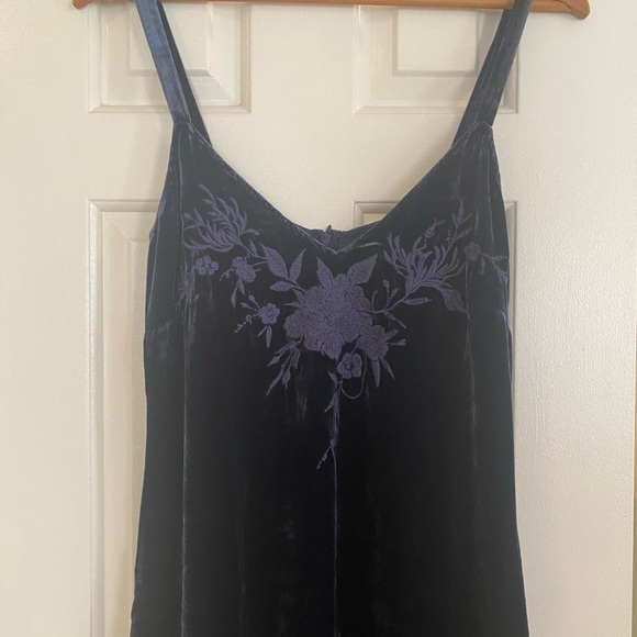 Johnny Was Gaze Slip Dress Sapphire Velvet - Picture 7 of 10